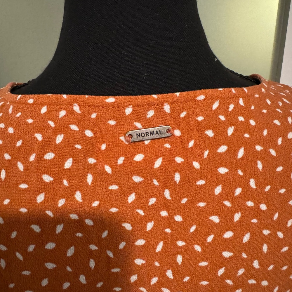 The Normal Brand Rust Button-Up Blouse - Picture 3 of 5